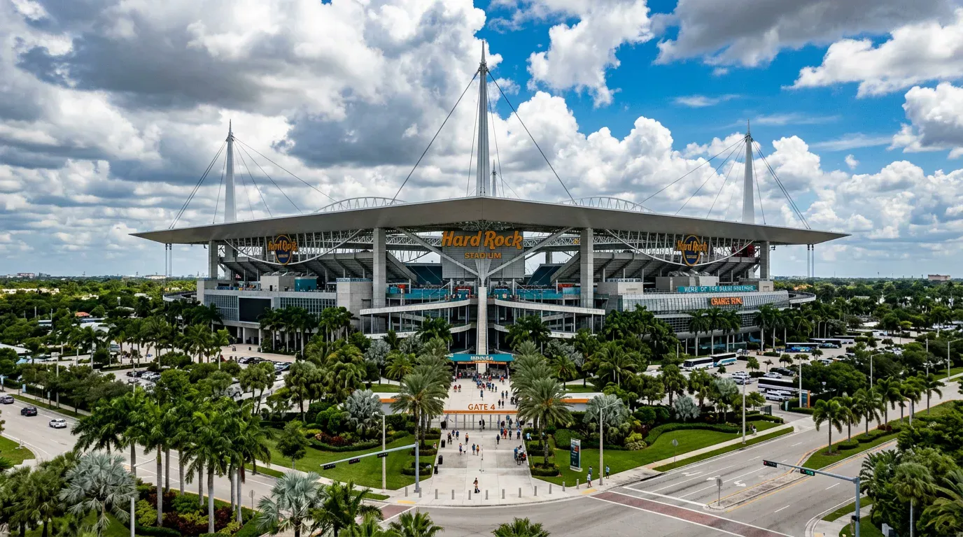 Hard Rock Stadium in Miami Gardens Florida venue for World Cup 2026 matches