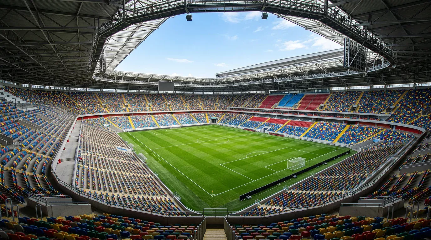 World Cup 2026 group stage draw board showing all 12 groups with team flags